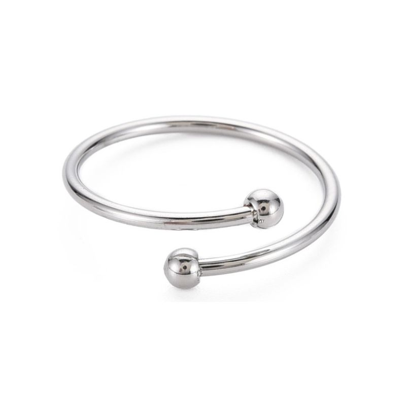 Polished Double Sphere Bypass Ring