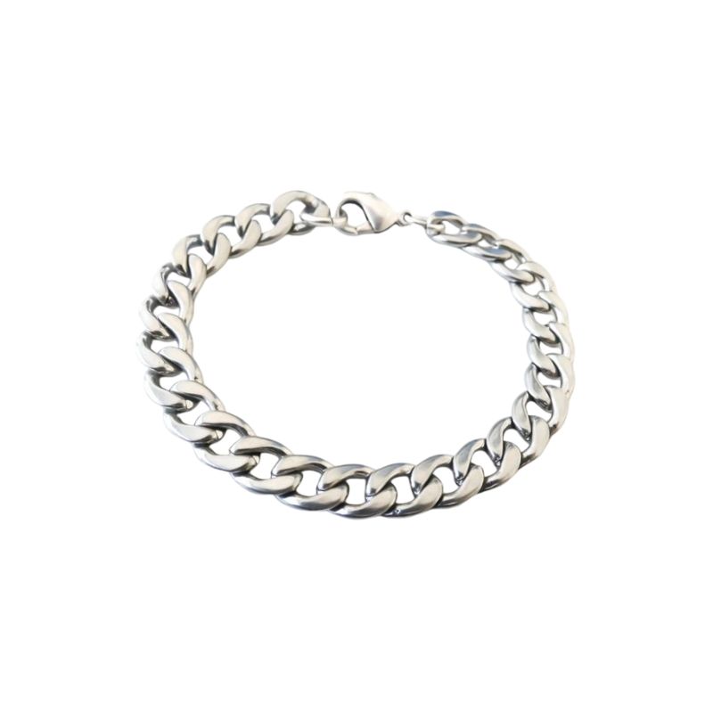 Classic Gents Stainless Steel Curb Chain Bracelet