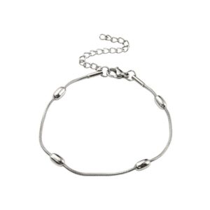 The Serene Oval Bead Snake Bracelet