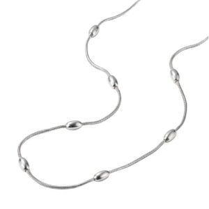 The Polished Oval Snake Chain Necklace