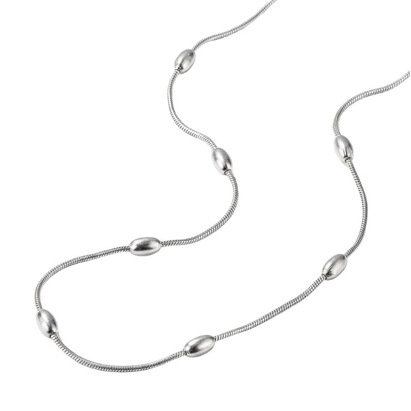 The Polished Oval Snake Chain Necklace