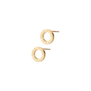 Hammered circular earring