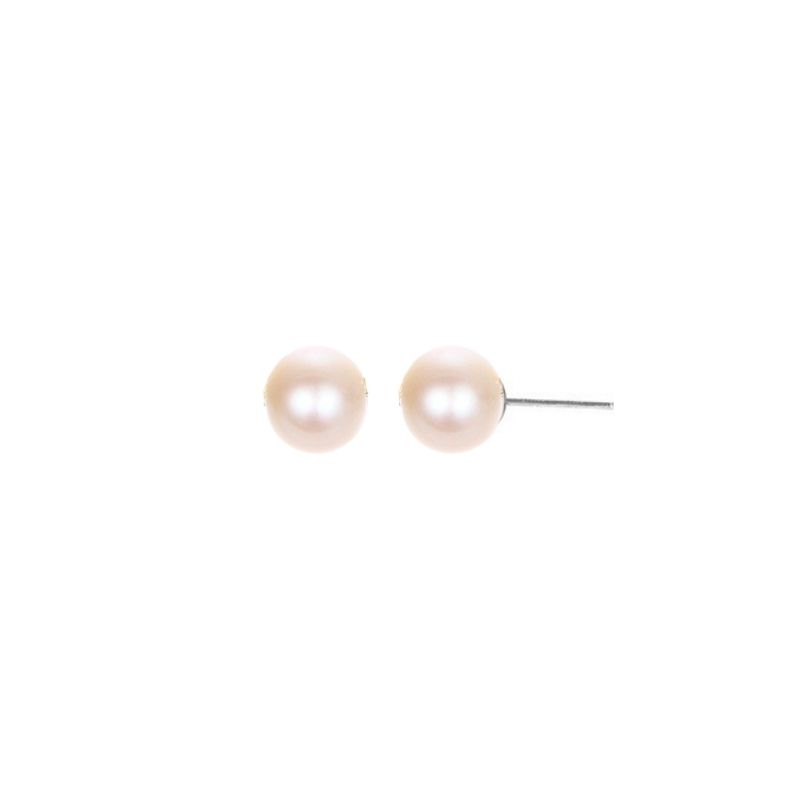 Shell pearl stud earring