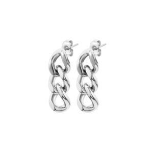 Chunky curb drop earring