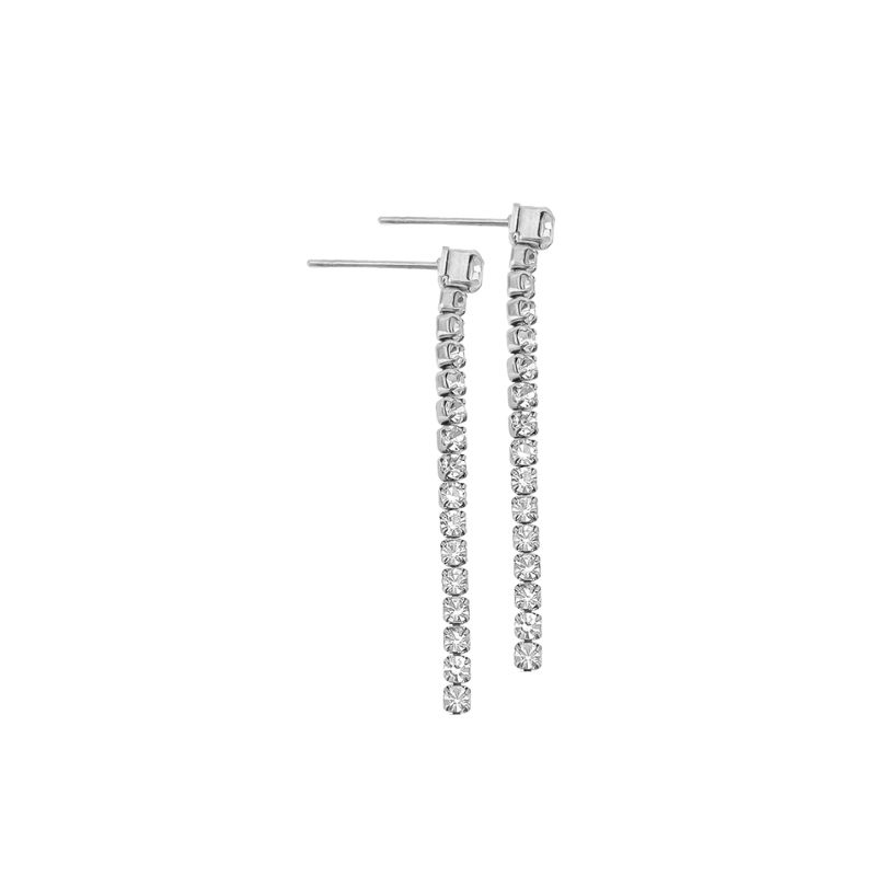 Classic zirconia tennis earring