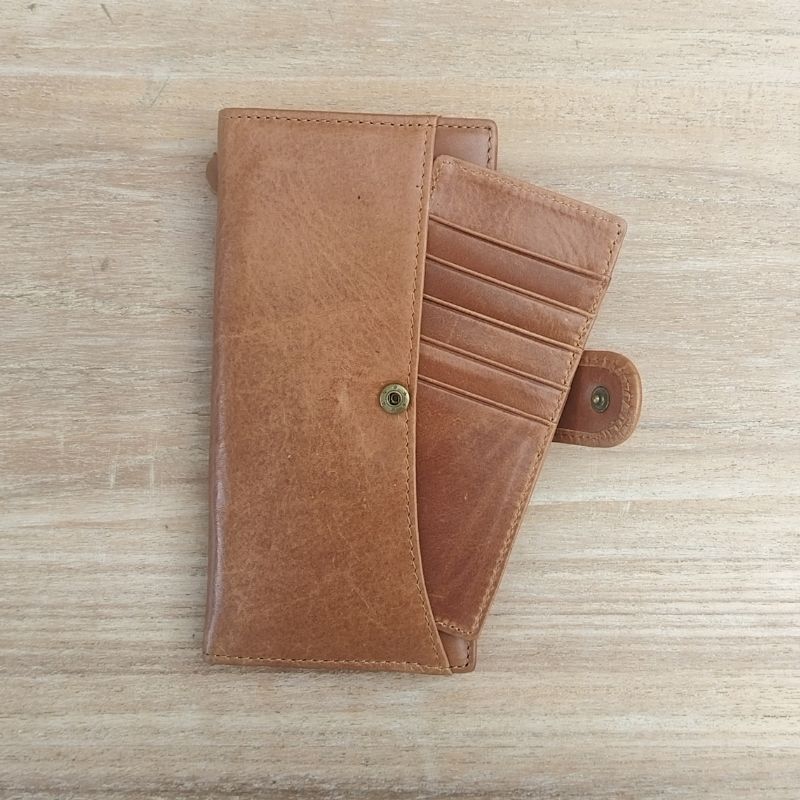 Discover Elegance With our Brown Genuine Leather Ladies' Wallet