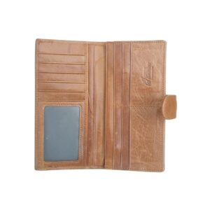 Ladies tan genuine leather wallet