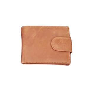 Men's brown genuine leather wallet
