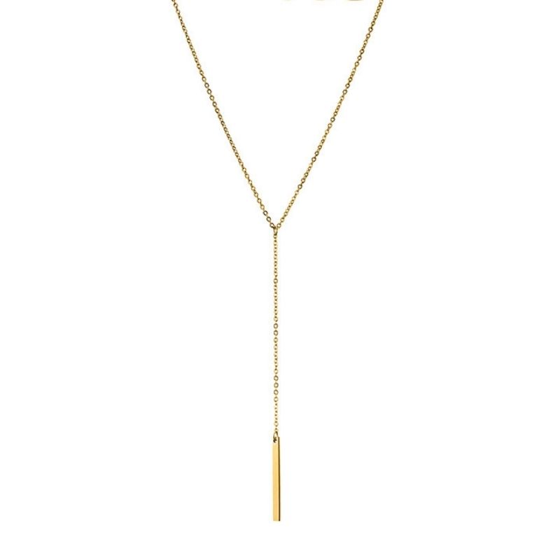Dainty simple Y drop necklace