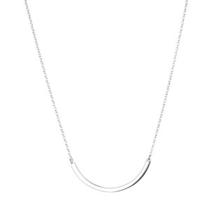 Dainty curved bar necklace