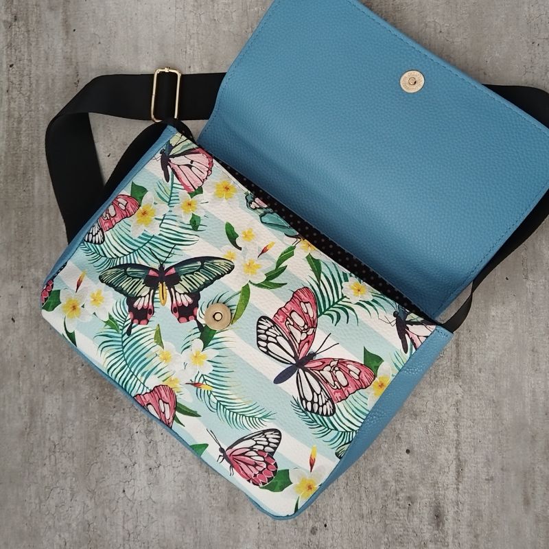 Foral butter vegan leather satchel bag - Image 5