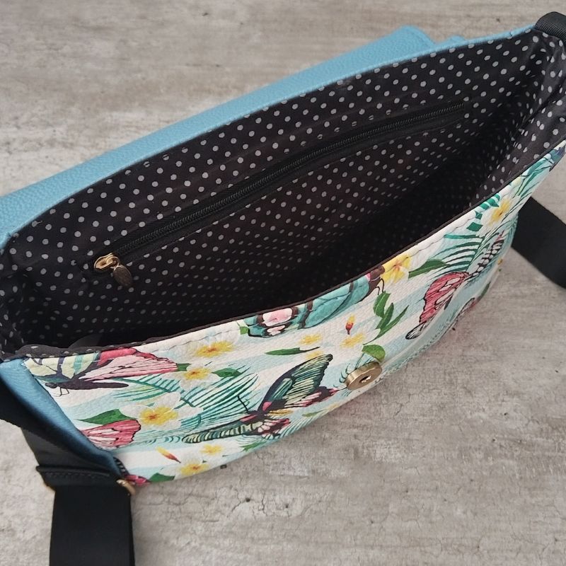 Foral butter vegan leather satchel bag - Image 4