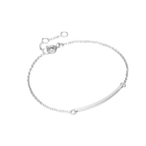 Dainty curved bar bracelet