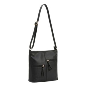 Soft Black Vegan Leather Shopper