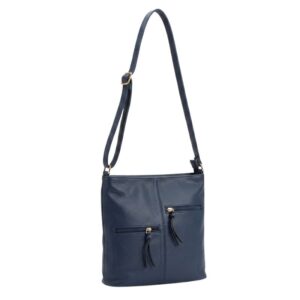 Soft Navy Vegan Leather Shopper