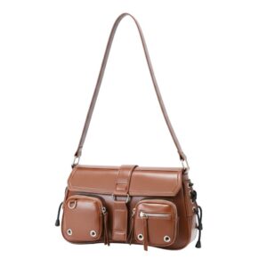 Glossy Coffee Shoulder Bag