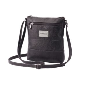 Casual black Vegan Leather Essentials Crossbody